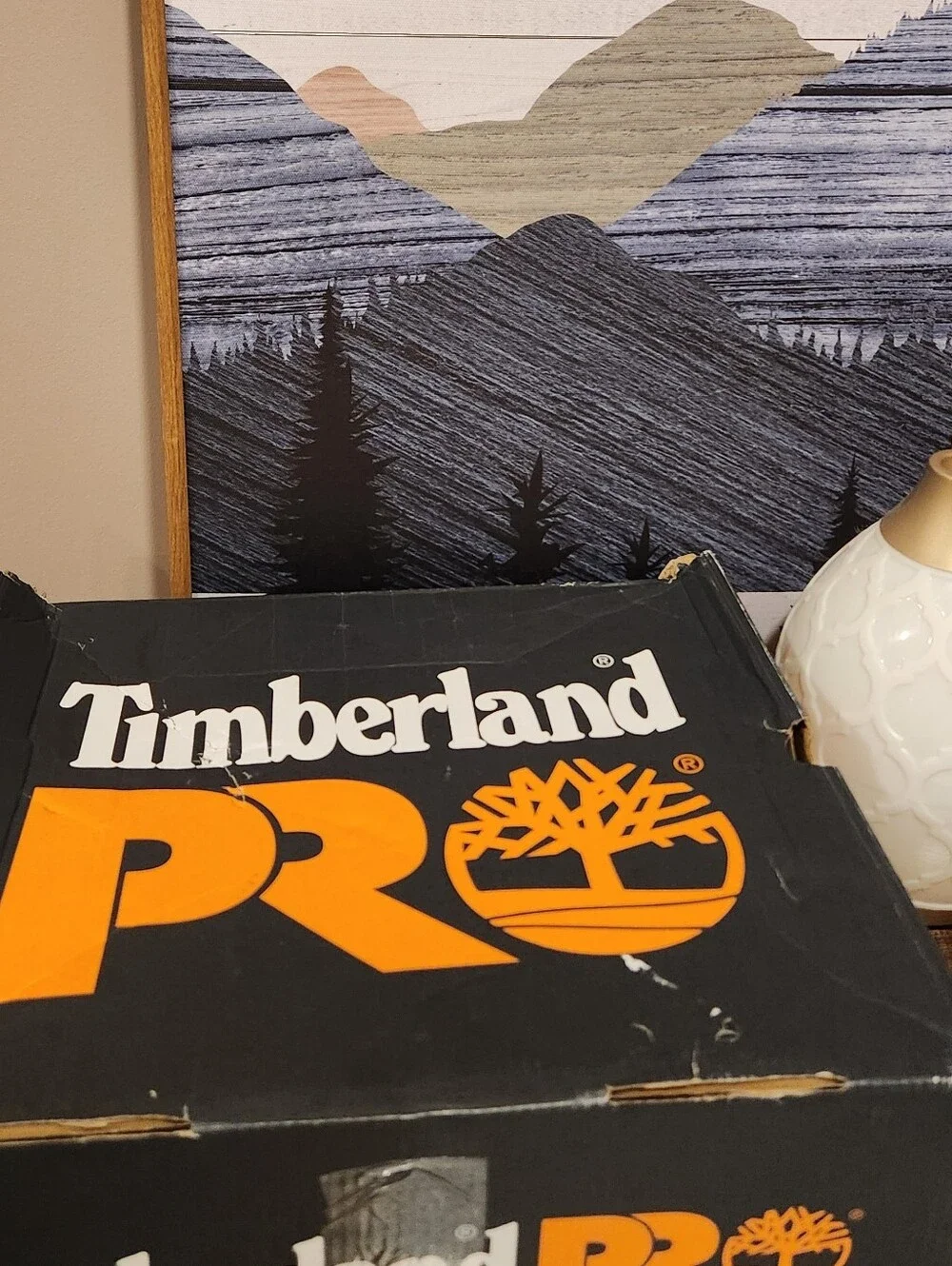 Timberland PRO Brown Boots with Orange Accents